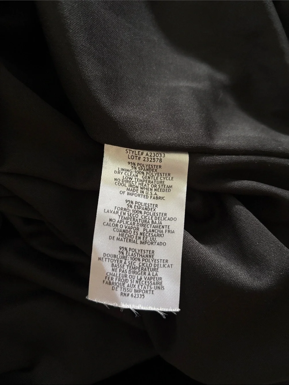 NEW Betsy and Adam Miriam Jersey Knit Draped Back Dress Black Size 12 USA Maxi